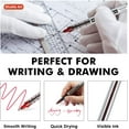 thumbnail image 2 of RollerBall Pens, Shuttle Art 25 Pack Red Fine Point Roller Ball Pens, 0.5mm Liquid Ink Pens for Writing Journaling Taking Notes Office, 2 of 7
