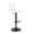 White, variant on PU Leather Barstools with Large 41.5cm Base, Height Adjustable Swivel Counter Bar Stools Kitchen Pub Dining Chair with Backrest and Footrest