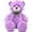 Purple-teddy, variant on MorisMos 39in Soft Gray Teddy Bear Stuffed Animal, Curly Bear Plush Toy with Classic Plaid Bow