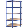 thumbnail image 3 of vidaXL 5-Layer Shelves 3 pcs Blue Steel&Engineered Wood, 3 of 5