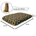 thumbnail image 2 of Orange Blue Pet Bed, Cartoon Floral Pattern with Sunflowers with Peduncles and Polka Dots, Chew Resistant Pad for Dogs and Cats Cushion with Removable Cover, 24" x 39", Multicolor, by Ambesonne, 2 of 4
