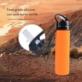 thumbnail image 2 of Botella de Agua de Silicona Plegable Gris de 600 Ml, de Agua para Ciclismo, Botella de Agua de Silicona Portátil Irrompible, 2 of 5