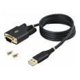 thumbnail image 4 of StarTech.com 3ft (1m) USB to Serial Adapter Cable, Interchangeable DB9 Screws/Nuts, COM Retention, USB-A to DB9 RS232, FTDI IC, Level-4 ESD Protection, Windows/macOS/ChromeOS/Linux - Rugged TPE Construction (1P3FFCB-USB-SERIAL) - USB / serial cable - USB (M) to DB-9 (M) - 3.3 ft - black, 4 of 9