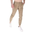 thumbnail image 3 of JOGGER DE GABARDINA STRETCH PARA HOMBRE COMODO MODA CASUAL Y DEPORTIVA COLOR BEIGE TALLA ECH, 3 of 5
