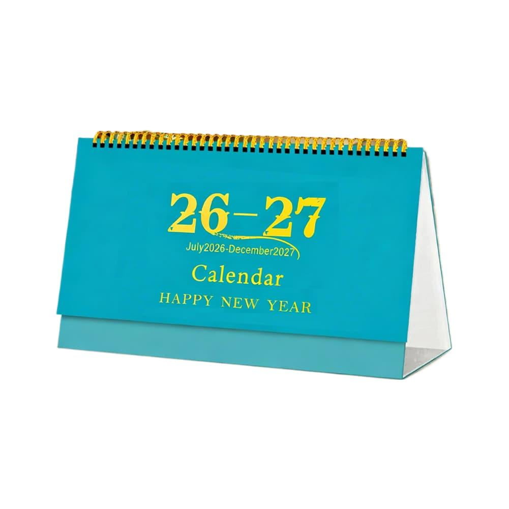 18 Month Desk Calendar 2026-2027 Matte Triangular Stand Flip Planner Minimalist Office Ornament for Work & Study