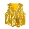 thumbnail image 4 of Soumake Boys Girls Sequined Vest Waistcoat Hip-Hop Dance Party Street Show Costume Practical, 4 of 4