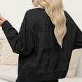 thumbnail image 6 of YUTK Women Jackets for Spring / Fall,Women's Fashion Short Button Workwear Denim Jacket Coat Long Sleeve Hoodless Denim Coat/Jacket(Black,Xl), 6 of 9