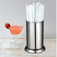thumbnail image 5 of Countertop Straw Dispenser,Bexikou Coffee Stirrers Holder, Stainless Steel Drink Straw Holder, Spoons Forks Chopsticks Container Utensil Holder for Home Bar, 5 of 7