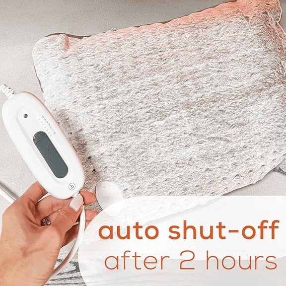 Heated Body Pillow, Lumbar Support Pillow for Back Pain Relief, Microp Heated Pillow with 6 Temperature Settings and Auto Shut-Off, Back Pillow for Sore Muscles, Grey