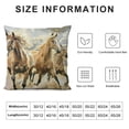 thumbnail image 5 of PRATYUS Horse Throw Pillow Cover Brown Horse Pillow Cover Teens Farmhouse Decor Cushion Cover for Bed Sofa Rustic Exotic Tribal Style Western Cowboy Decorative Pillow Cover White, 5 of 5