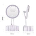 thumbnail image 4 of Amdohai Multi-functional Makeup Mirror Set LED Lighted Battery Powered Make Up Mirror with Organizer Tray Mini Cosmetic Mirror 10X Magnification Supports Night Lamp Function, 4 of 7