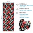 thumbnail image 2 of Red Strawberry Plants Flower Black Pattern Hot Yoga Mat Towel Non Slip for Hot Yoga - Quick-Drying Yoga Mat Cover with 4 Corner Pockets with Travel Bag - Hot Yoga Towel Non Slip 74"x26", 2 of 6