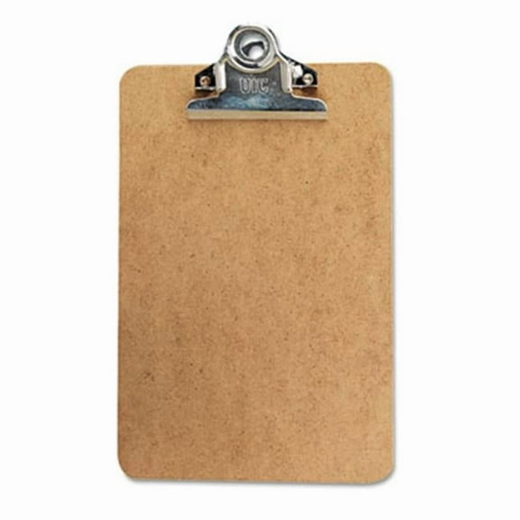 Universal  Hardboard Clipboard with High-Capacity Clip - Brown - 6w x 9h