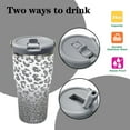 thumbnail image 3 of 20 oz Leopard Print Tumbler with Handle Vacuum Reusable Insulated Tumblers with Flip Straw and Top Handle Stainless Steel Coffee Mug Leopard Print Cup, 3 of 5
