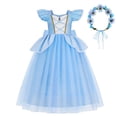thumbnail image 1 of Vestido de princesa Bella, Rapunzel, Cenicienta para niñas, disfraz de Cosplay para niños, La Bella y la Bestia, traje de fiesta de carnaval, cumpleaños y Navidad para niños, 1 of 5