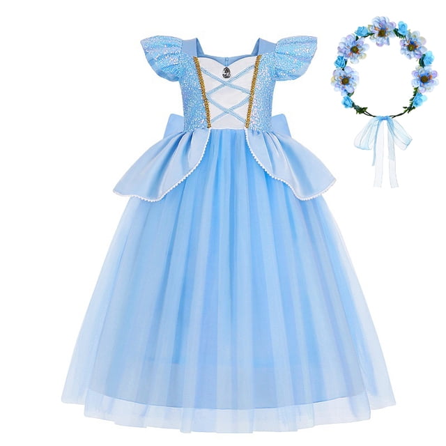 Vestido de princesa Bella, Rapunzel, Cenicienta para niñas, disfraz de Cosplay para niños, La Bella y la Bestia, traje de fiesta de carnaval, cumpleaños y Navidad para niños