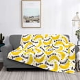 thumbnail image 2 of Naloa Banana Fruit Flannel Fleece Throw Blanket for Bed Couch, Thick Blanket - All Seasons Suitable for Women, Men and Kids-50"x40", 2 of 6