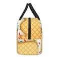 thumbnail image 6 of Lafuoo White Ice Cream Pattern Large Portable Insulated Lunch Bag, Waterproof Zipper Insulated Lunch Bag for Men and Women-One Size, 6 of 7
