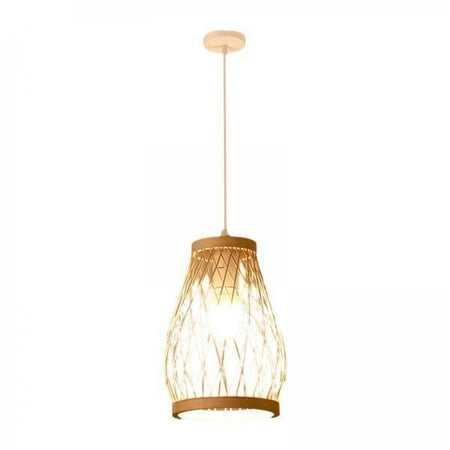

2x Bamboo Pendant Light Retro Hanging Ceiling Lantern Lamp for Dinging Room
