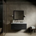 thumbnail image 2 of Castor 48 in W Black Single Bath Vanity and Carrara Marble Top, 2 of 11