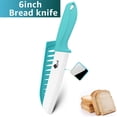 thumbnail image 4 of 6-inch Ceramic Bread Knife Serrated Kitchen Knife Knife for Butter Lard Fish Cheese Vegetables, 4 of 6