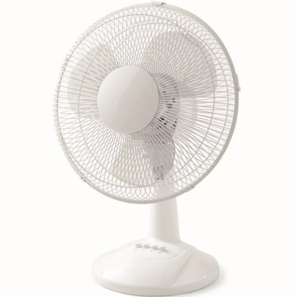 Ventilador Mainstays de mesa oscilante de 3 velocidades 12 " Pulgadas Modelo FT30-8MBW blanco Mainstays Mainstays FT30-8MBW