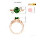 thumbnail image 5 of ANGARA Lab Grown 2.5 Ct Emerald and Diamond Twisted Vine Engagement Ring for Women in 14K Rose Gold (Size-9mm) | May Birthstone, Birthday, Anniversary, Jewelry Gift for Women | Lab-Grown Emerald Ring, 5 of 8