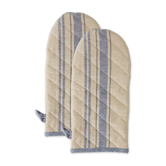 Nautical Blue French Stripe Oven Mitt (Set of 2)