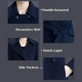 thumbnail image 3 of FUNING Women's Winter Wool Coats Warm Double-breasted Notched Lapel Jackets Midi Long Peacoat Long Sleeve Pea Coats, 3 of 7