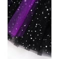 thumbnail image 6 of IEFIEL Kids Girls Halloween Witch Costume Carnival Party Dress Up Velvet Bubble Sleeve Tutu Dress with Hat Purple 12, 6 of 7