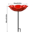 thumbnail image 3 of Handmade Metal Flower Garden Stake With Bird Bath & Pollinator Water Station Bath For Garden Metal Water Feeder With Flower Design For Outdoor Yard Decor, 3 of 9