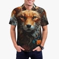 thumbnail image 1 of Fotbe Floral Fox Camiseta Polo de Golf para Hombre con Estampado – Camisa Deportiva Transpirable con Cuello Abotonado-4X-Large, 1 of 6