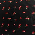 thumbnail image 3 of Cotton Tablecloth Fruits Print Big Cherries Border Black, 3 of 4