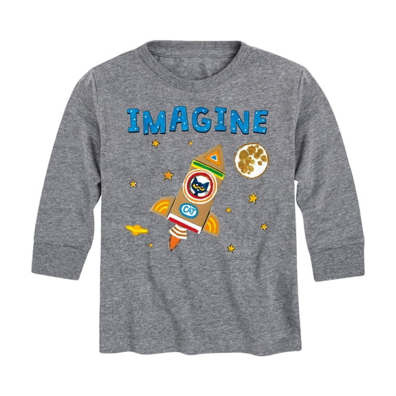 Pete The Cat - Imagine Space Rocket - Toddler And Youth Long Sleeve Graphic T-Shirt