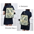 thumbnail image 4 of FORMRS Women's Travel Backpack Purse Anti-Theft Hidden Pockets Casual Shoulder Bag, Beige Floral Pattern, 4 of 7