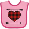 thumbnail image 3 of Inktastic Buffalo Plaid Valentines Day Heart Boys or Girls Baby Bib, 3 of 4