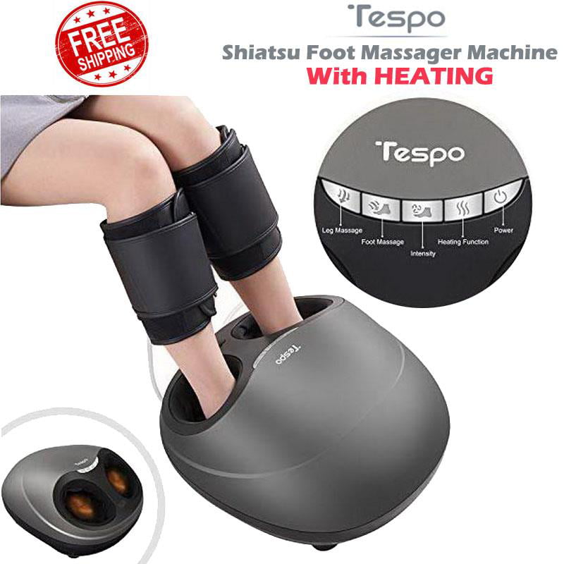 Tespo Electric Shiatsu Foot Ankle Massager With Leg Compression Heating