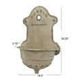 thumbnail image 2 of Creative Co-Op Metal Wall-Mounted Planter with Distressed Finish, Cream, 2 of 10