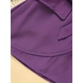 thumbnail image 7 of MORTTIC Toddler Girl Purple Rose Print Girls Outfit, Halter Neck Stripe Top With Belt Skirts Set Holiday Going Out 2PCS Spring Fall Clothes, 7 of 7