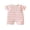 Pink, variant on BemeyourBBs Infant Baby Girl Boy Summer Striped Romper One Piece Outfit Casual Short Sleeve Stripes Print Jumpsuit Shorts Baby Basic Clothes