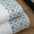 thumbnail image 3 of Market & Place Turkish Cotton Jacquard 6-Piece Hand Towel Set, White/Blue, 3 of 6