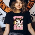 thumbnail image 3 of Spooky Season Graphic T-Shirt | Cute Pastel Ghost and Pumpkin Tee, Natural, Size M, 3 of 6