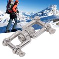 thumbnail image 1 of Double Jaw Shackle 304 Stainless Steel Rustproof Universal Jaw Anchor Connector 360 Degree Rotation for Hammock Chair Swing Punching Bag Climbing Rope, 1 of 7