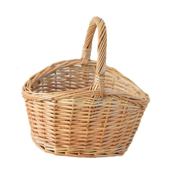 Practical Sturdy Handwoven Wicker Basket with Handles for Easy Carrying and Multipurpose Storage Organization Solution