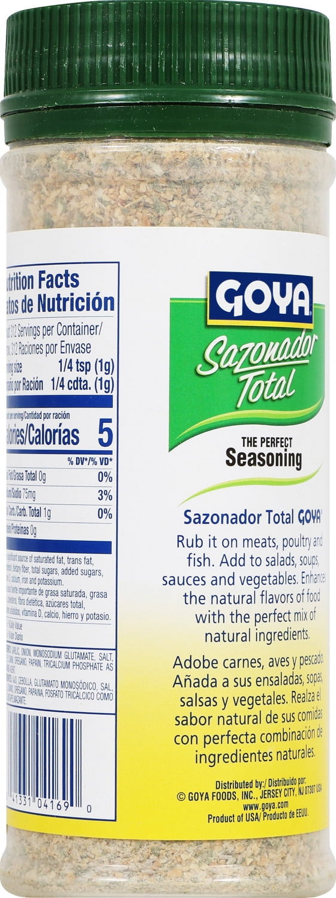 (3 pack) Goya Sazonador Total w/Meat Tenderizer 11 Oz
