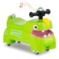 thumbnail image 1 of Babyjoy Ride on Toy Baby Dinosaur Sliding Car with 4 Universal Casters Under-Seat Storage Green, 1 of 10