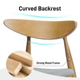 thumbnail image 6 of Harper & Bright Designs 5 Pieces Minimalist Dining Set, Rubberwood Dining Table with 4 Ergonomic Chairs Chairs for Kitchen Small Place, Beige+Natural,White Oak, 6 of 20