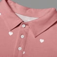 thumbnail image 7 of Mens Polos Valentine Heart Print Long Sleeve Shirt Casual Clothes, 7 of 7