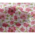thumbnail image 4 of oneOone Viscose Chiffon Pink Fabric Leaves & Watercolor Flower Floral Craft Projects Decor Fabric Printed By The Yard 42 Inch Wide, 4 of 4
