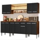 thumbnail image 1 of Cocina Integral Madesa Emilly Smile 233cm Marrón/Negro, 1 of 10